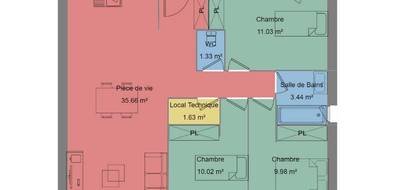 Programme terrain + maison à Lagorce en Ardèche (07) de 73 m² à vendre au prix de 168900€ - 4