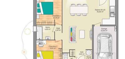 Programme terrain + maison à Vion en Sarthe (72) de 65 m² à vendre au prix de 165000€ - 4