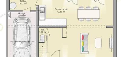 Programme terrain + maison à Porcheux en Oise (60) de 80 m² à vendre au prix de 237000€ - 4