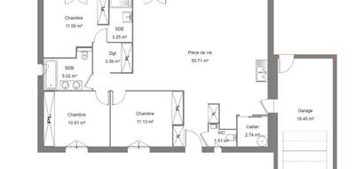 Programme terrain + maison à Nîmes en Gard (30) de 100 m² à vendre au prix de 404000€ - 4