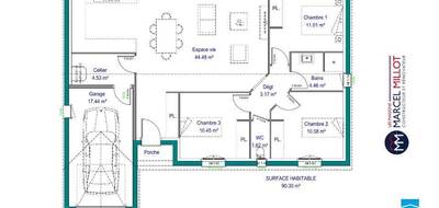 Programme terrain + maison à Compreignac en Haute-Vienne (87) de 90 m² à vendre au prix de 232000€ - 3