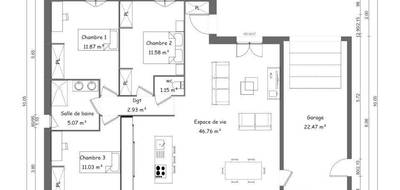 Programme terrain + maison à Bayeux en Calvados (14) de 95 m² à vendre au prix de 206000€ - 4