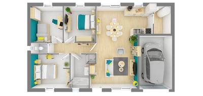 Programme terrain + maison à Journet en Vienne (86) de 79 m² à vendre au prix de 132915€ - 4