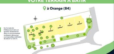 Terrain seul à Orange en Vaucluse (84) de 648 m² à vendre au prix de 139900€ - 3