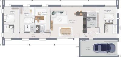 Programme terrain + maison à Bû en Eure-et-Loir (28) de 115 m² à vendre au prix de 406620€ - 4