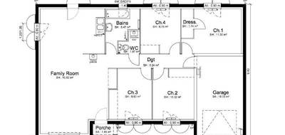 Programme terrain + maison à Villefranche-sur-Saône en Rhône (69) de 95 m² à vendre au prix de 338274€ - 2