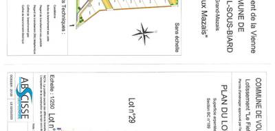 Terrain seul à Vouneuil-sous-Biard en Vienne (86) de 567 m² à vendre au prix de 54500€ - 2