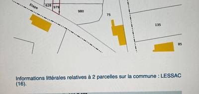 Terrain seul à Lessac en Charente (16) de 1992 m² à vendre au prix de 21600€ - 2