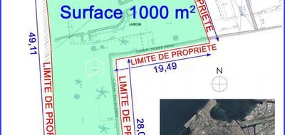 Terrain seul à Sète en Hérault (34) de 1000 m² à vendre au prix de 760000€ - 2