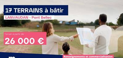 Terrain seul à Lanvaudan en Morbihan (56) de 359 m² à vendre au prix de 26000€ - 1