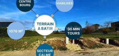 Terrain seul à Cigogné en Indre-et-Loire (37) de 1076 m² à vendre au prix de 64000€ - 2