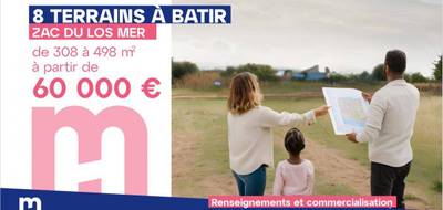 Terrain seul à Billiers en Morbihan (56) de 308 m² à vendre au prix de 60000€ - 1