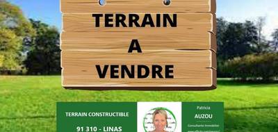 Terrain seul à Linas en Essonne (91) de 892 m² à vendre au prix de 198000€ - 1