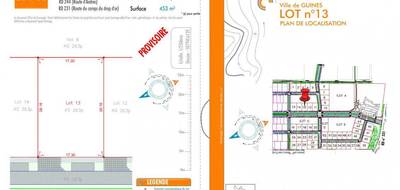 Terrain seul à Guînes en Pas-de-Calais (62) de 453 m² à vendre au prix de 60000€ - 1