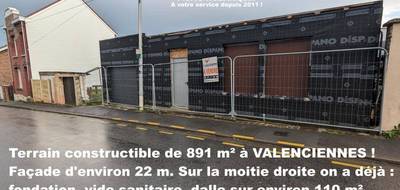 Terrain seul à Valenciennes en Nord (59) de 891 m² à vendre au prix de 140000€ - 1