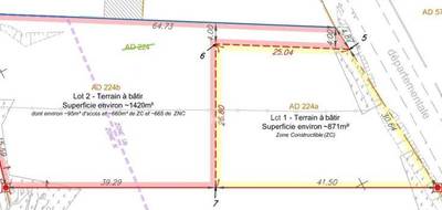 Terrain seul à Mirebeau-sur-Bèze en Côte-d'Or (21) de 1420 m² à vendre au prix de 80000€ - 2