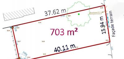 Terrain seul à Corcoué-sur-Logne en Loire-Atlantique (44) de 703 m² à vendre au prix de 87000€ - 2