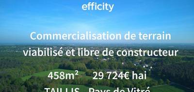 Terrain seul à Taillis en Ille-et-Vilaine (35) de 458 m² à vendre au prix de 29724€ - 1