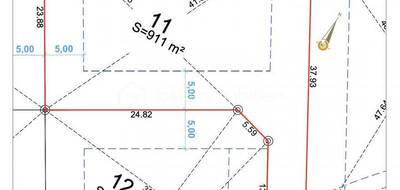 Terrain seul à Montbeton en Tarn-et-Garonne (82) de 910 m² à vendre au prix de 91300€ - 1