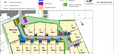 Terrain seul à Crosmières en Sarthe (72) de 582 m² à vendre au prix de 23000€ - 1