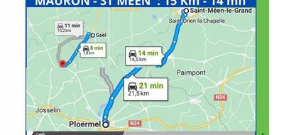 Terrain seul à Mauron en Morbihan (56) de 10585 m² à vendre au prix de 58245€ - 2