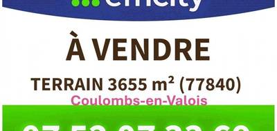 Terrain seul à Coulombs-en-Valois en Seine-et-Marne (77) de 3650 m² à vendre au prix de 45000€ - 3