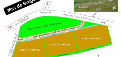 Terrain seul à Thédirac en Lot (46) de 1000 m² à vendre au prix de 38000€ - 2