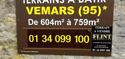 Terrain seul à Vémars en Val-d'Oise (95) de 710 m² à vendre au prix de 225000€ - 2