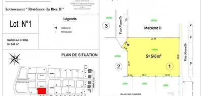 Terrain seul à Fleurbaix en Pas-de-Calais (62) de 546 m² à vendre au prix de 140000€ - 2