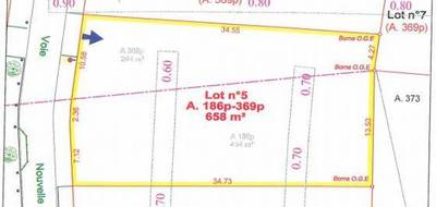 Terrain seul à Pernes en Pas-de-Calais (62) de 658 m² à vendre au prix de 60500€ - 1