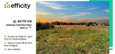 Terrain seul à Vix en Vendée (85) de 3040 m² à vendre au prix de 27500€ - 2
