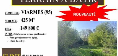 Terrain seul à Viarmes en Val-d'Oise (95) de 425 m² à vendre au prix de 149800€ - 2