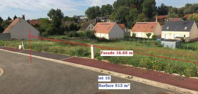 Terrain seul à Noyon en Oise (60) de 513 m² à vendre au prix de 50000€ - 1