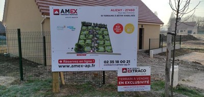 Terrain seul à Alizay en Eure (27) de 669 m² à vendre au prix de 61000€