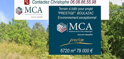 Terrain seul à Boulazac Isle Manoire en Dordogne (24) de 6720 m² à vendre au prix de 79000€