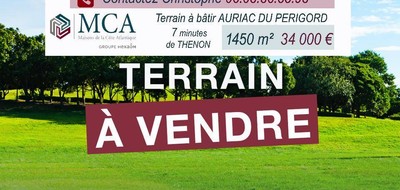 Terrain seul à Thenon en Dordogne (24) de 1450 m² à vendre au prix de 34000€