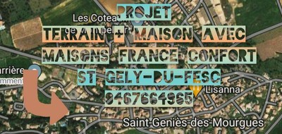 Terrain seul à Saint-Geniès-des-Mourgues en Hérault (34) de 406 m² à vendre au prix de 240000€