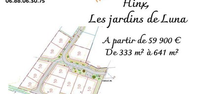 Terrain seul à Hinx en Landes (40) de 484 m² à vendre au prix de 69900€