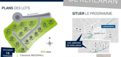 Terrain seul à Landerneau en Finistère (29) de 582 m² à vendre au prix de 64300€