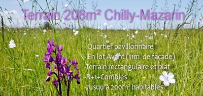 Terrain seul à Chilly-Mazarin en Essonne (91) de 208 m² à vendre au prix de 149000€