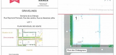 Terrain seul à Gravelines en Nord (59) de 438 m² à vendre au prix de 89000€