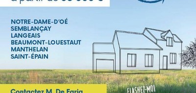 Terrain seul à Tours en Indre-et-Loire (37) de 500 m² à vendre au prix de 67600€