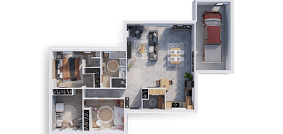 Programme terrain + maison à La Milesse en Sarthe (72) de 442 m² à vendre au prix de 266400€ - 3