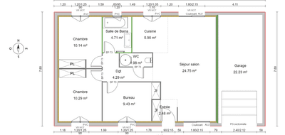 Programme terrain + maison à Peyrieu en Ain (01) de 74 m² à vendre au prix de 242000€ - 1