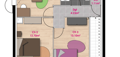 Programme terrain + maison à Fleurie en Rhône (69) de 94 m² à vendre au prix de 279000€ - 4