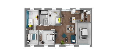 Programme terrain + maison à Harcy en Ardennes (08) de 89 m² à vendre au prix de 203819€ - 4