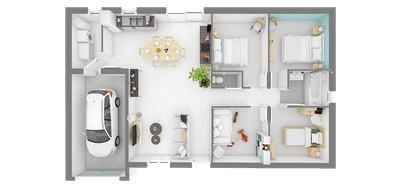 Programme terrain + maison à Saint-Mars-d'Outillé en Sarthe (72) de 78 m² à vendre au prix de 198157€ - 4