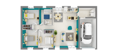 Programme terrain + maison à Mariol en Allier (03) de 79 m² à vendre au prix de 167500€ - 4