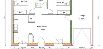 Programme terrain + maison à Jardin en Isère (38) de 56 m² à vendre au prix de 219606€ - 1