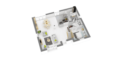 Programme terrain + maison à Ambon en Morbihan (56) de 110 m² à vendre au prix de 354160€ - 4